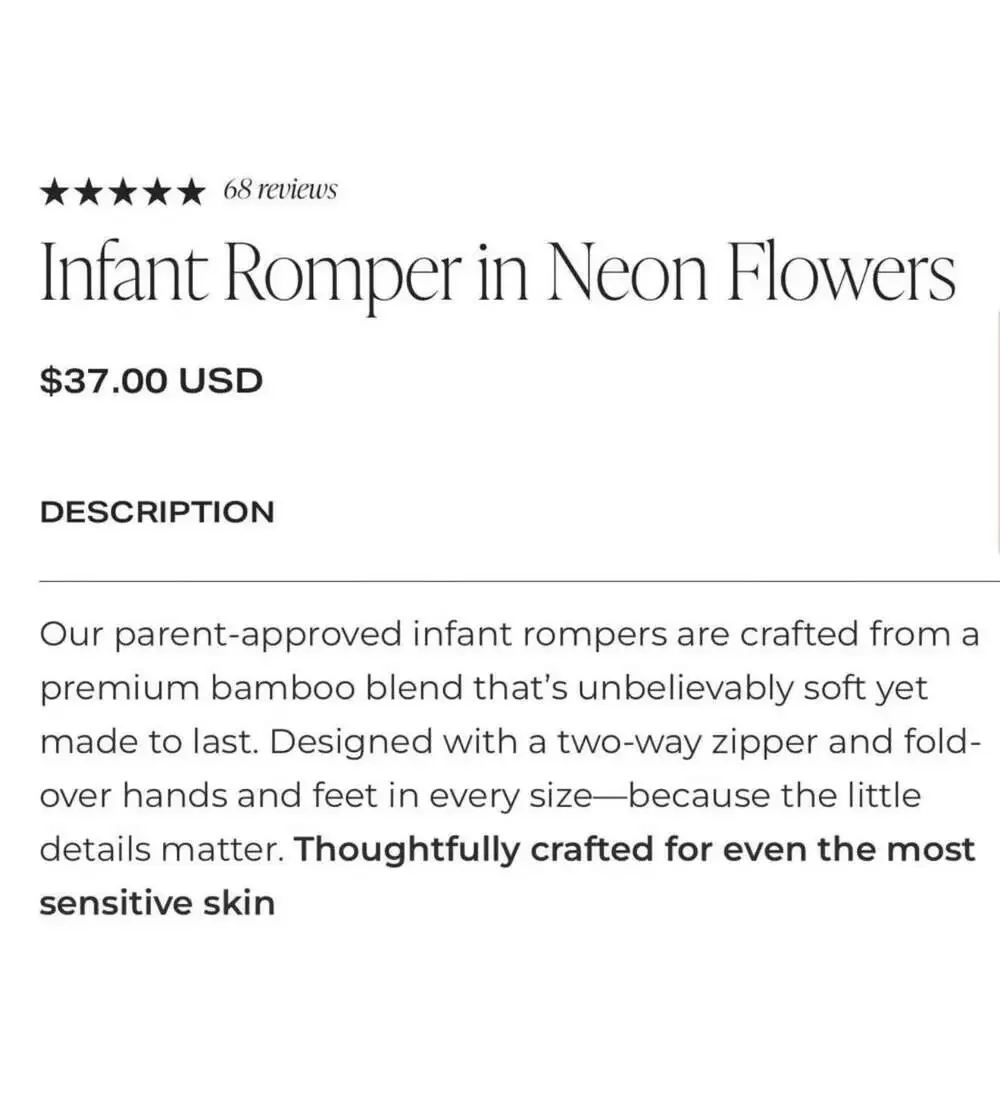 NWOT Silks Design Bamboo Infant Romper in Neon Flowers